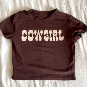 Cowgirl cropped t-shirt